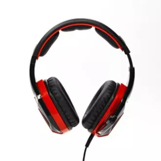 Red Fighter H2 gamerske slušalice s mikrofonom, žičane, crno-crvene, 2x 3,5 mm priključak