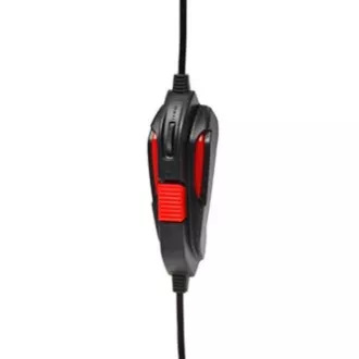 Red Fighter H2 gamerske slušalice s mikrofonom, žičane, crno-crvene, 2x 3,5 mm priključak