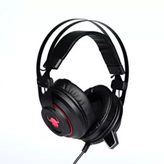 Red Fighter H3 slušalice s mikrofonom, žičane, crno-crvene, gaming, pozadinsko osvjetljenje, 2x 3,5 mm priključak + USB