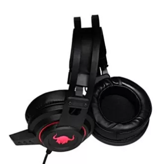 Red Fighter H3 slušalice s mikrofonom, žičane, crno-crvene, gaming, pozadinsko osvjetljenje, 2x 3,5 mm priključak + USB