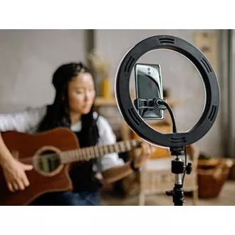 Powerton LIFE RING LIGHT, prstenasto svjetlo od 13", podešavanje boje i svjetline, držač za telefon i tronožac, RASPRODAJA Powerton LIFE RING LIGHT, prstenasto svjetlo od 13", podešavanje boje i svjetline, držač za telefon i tronožac, RASPRODAJA
