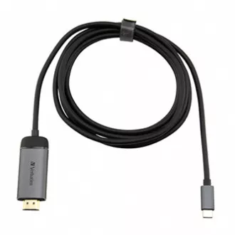 USB (3.1) hub 1-port, 49144, siva, duljina kabela 1,5 m, Verbatim, USB C na HDMI adapter