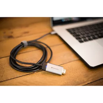USB (3.1) hub 1-port, 49144, siva, duljina kabela 1,5 m, Verbatim, USB C na HDMI adapter