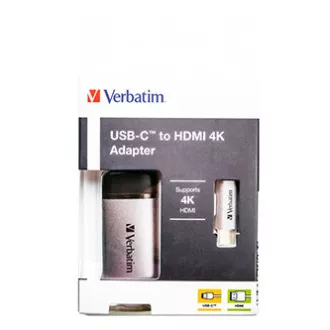 USB (3.1) hub 1-port, 49143, sivi, duljina kabela 10 cm, Verbatim, 1x HDMI