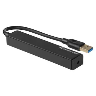 USB (3.0) HUB 4 priključka, Quadro Express, crni, Defender, kompaktan.