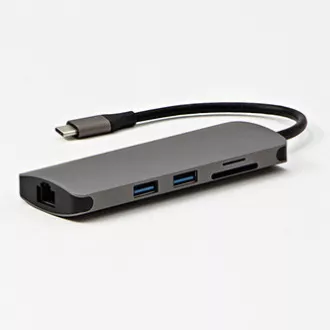 USB 3.1 Type-C priključna stanica siva, potpuno novo, HDMI, RJ45, microSD, USB C (PD), 2x USB3.0 USB 3.1 Type-C priključna stanica siva, potpuno novo, HDMI, RJ45, microSD, USB C (PD), 2x USB3.0