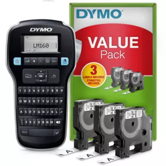 Dymo pisač samoljepljivih etiketa, LabelManager 160, PROMO 3x traka D1 12mm x 7m