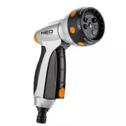 NEO TOOLS pištolj za prskanje 7 funkcija, KLIK ON/OFF, narančasto-crni, 15-706