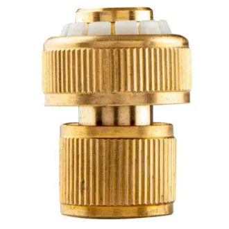 NEO TOOLS brza spojnica s funkcijom STOP, materijal mesing, 3/4", zlato, 15-733