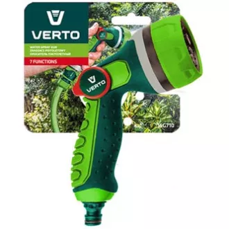 Verto pištoljska prskalica 7 funkcija, glatka kontrola vode palcem, 1/2", zelena, 15G710