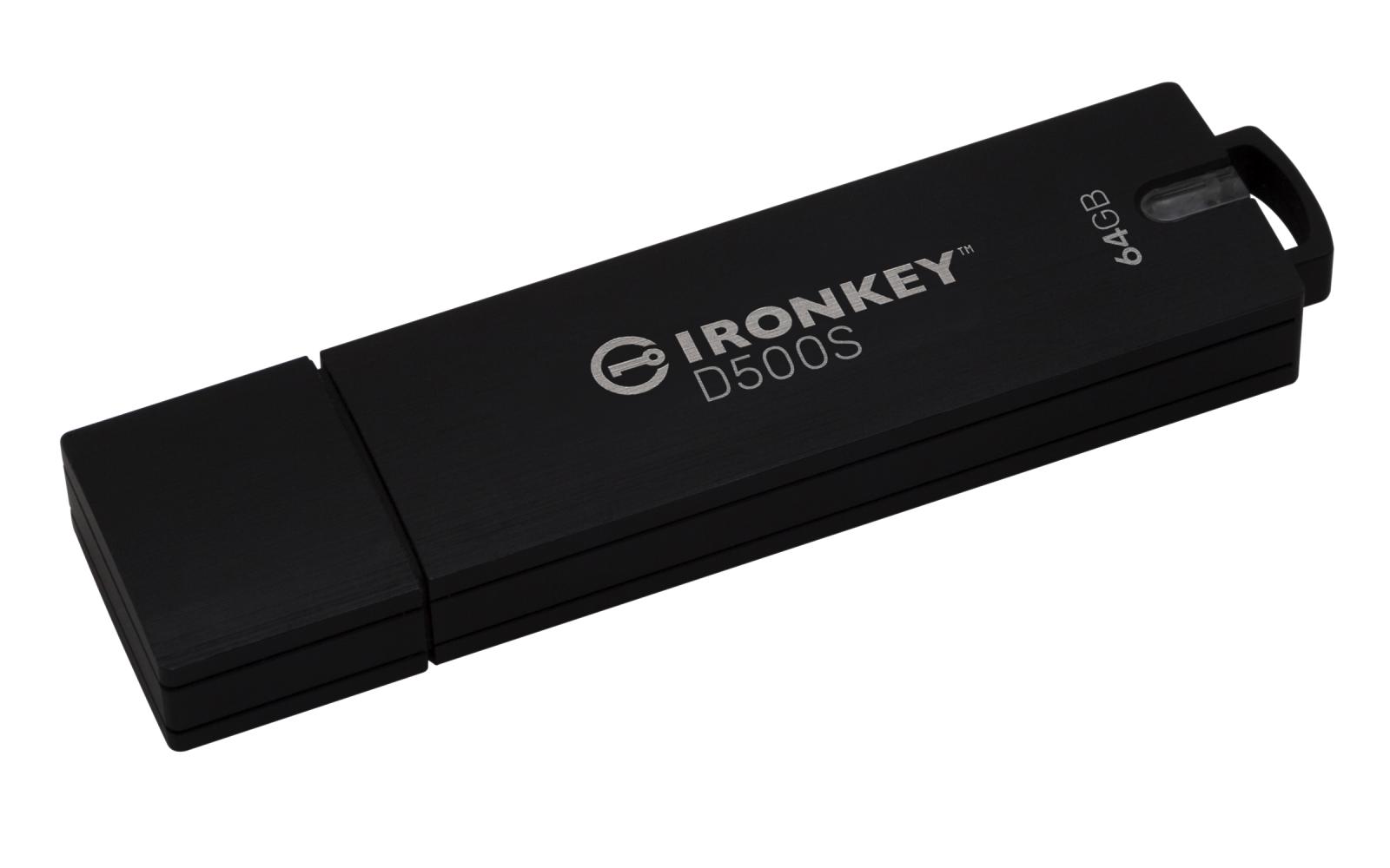 Kingston Ironkey D500S/64GB/USB 3.2/USB-A/Crna