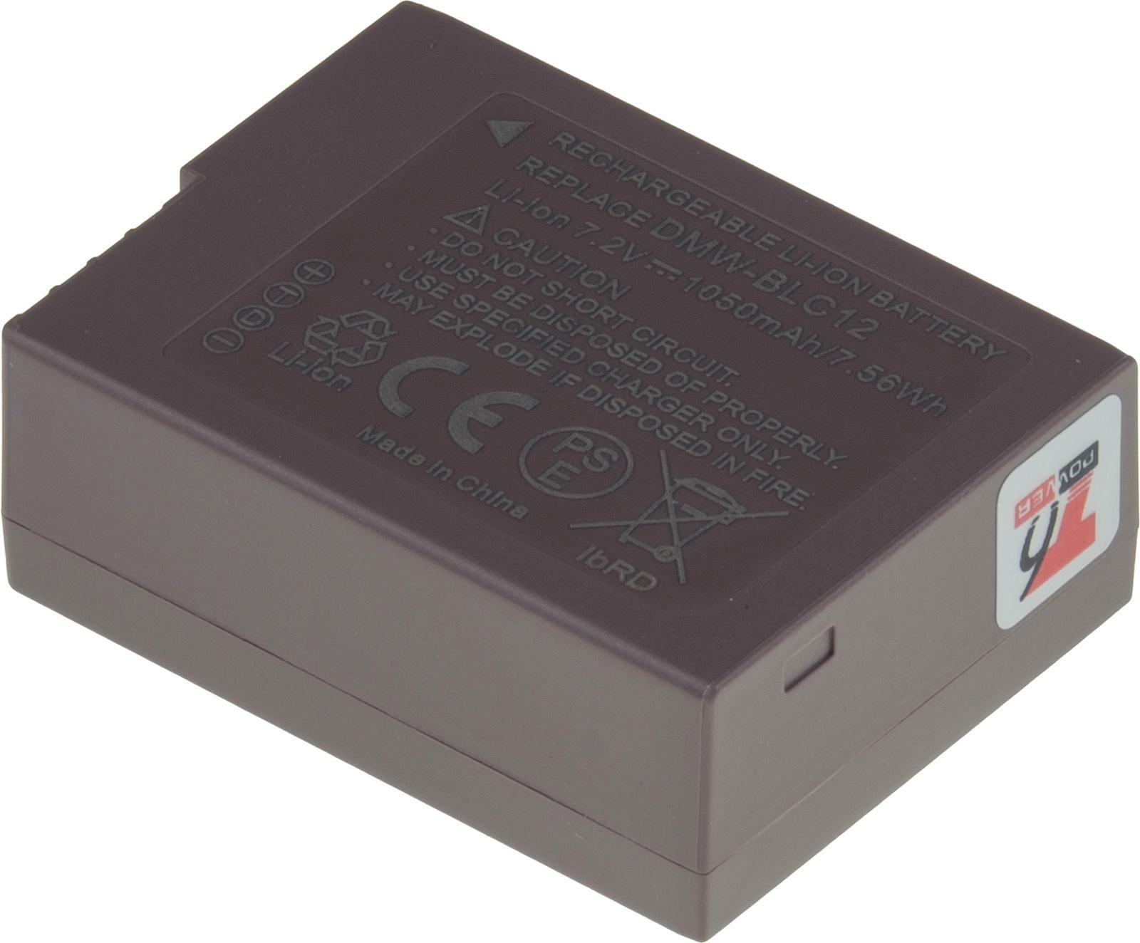 T6 baterija za Panasonic DMW-BLC12E, BP-DC12, 1050mAh, 7,5Wh, USB-C