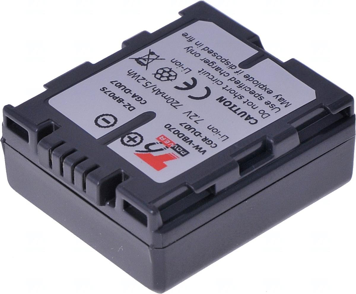 T6 baterija za Panasonic VW-VBD070, CGA-DU07, CGR-DU07, Hitachi DZ-BP07S, 720mAh, 5,2Wh