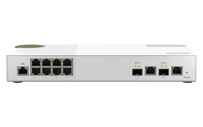 QNAP upravljani preklopnik QSW-M2108-2C (8x 2.5GbE RJ45 i 2x kombinirani 10GbE SFP+ / RJ-45)