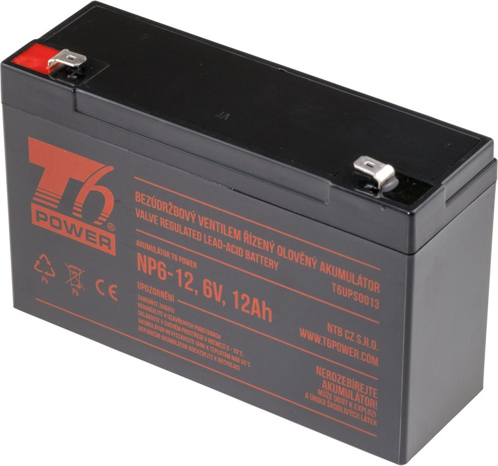 Baterija T6 Power NP6-12, 6V, 12Ah, F2