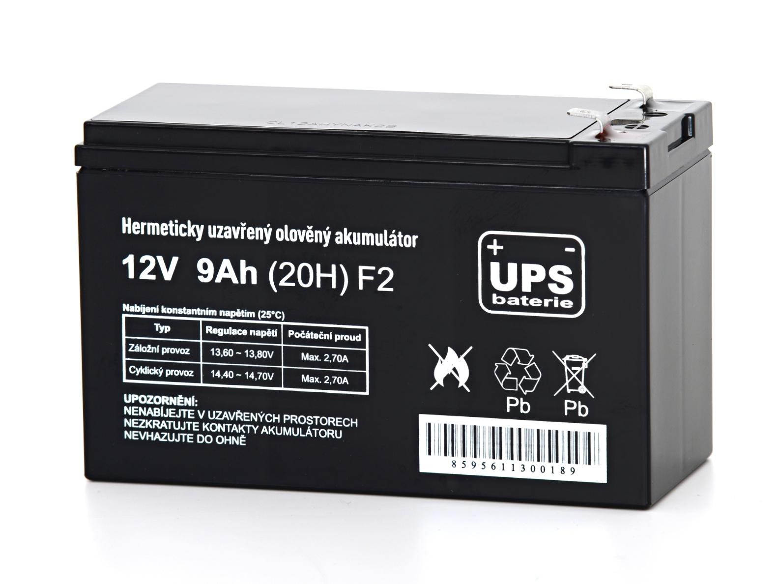 UPS baterija 12V 9Ah F2