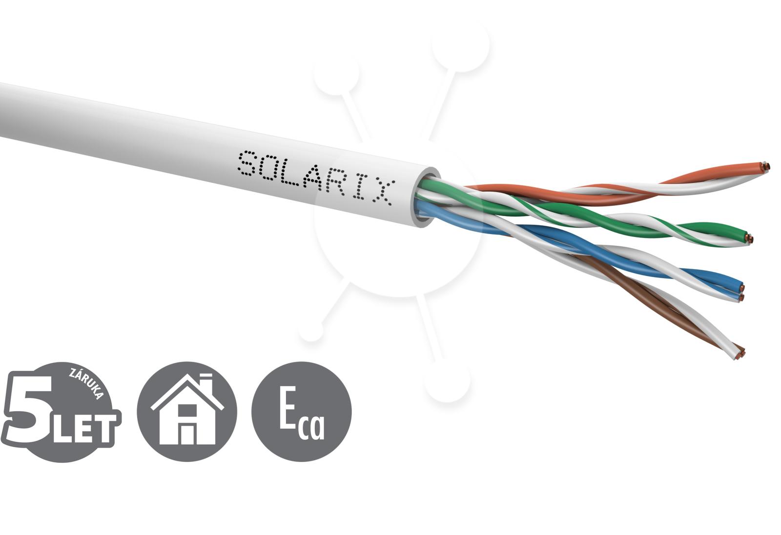 Instalacijski kabel Solarix CAT5E UTP PVC Eca 500m/kutija SXKD-5E-UTP-PVC