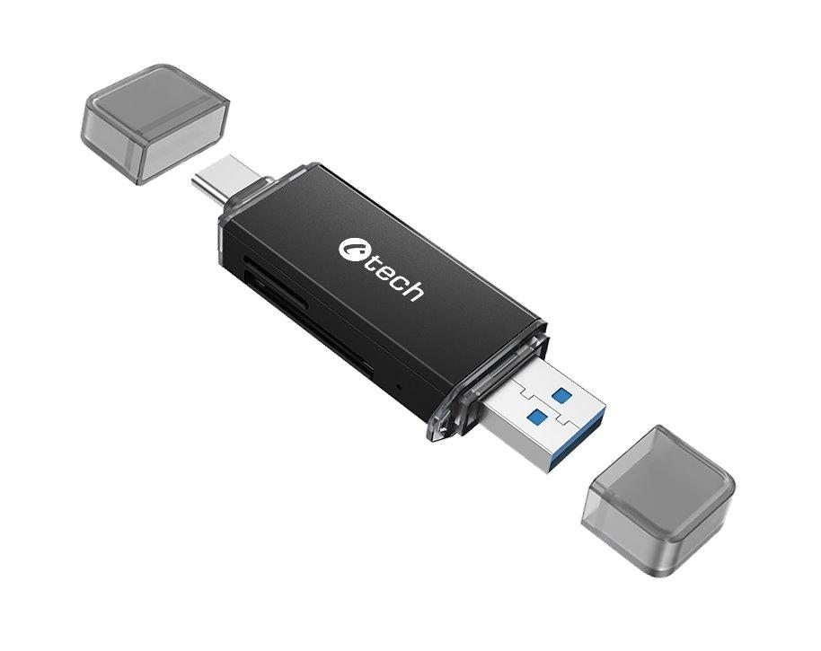 Čitač kartica C-tech UCR-02-AL, USB 3.0 TYPE A/ TYPE C, SD/micro SD
