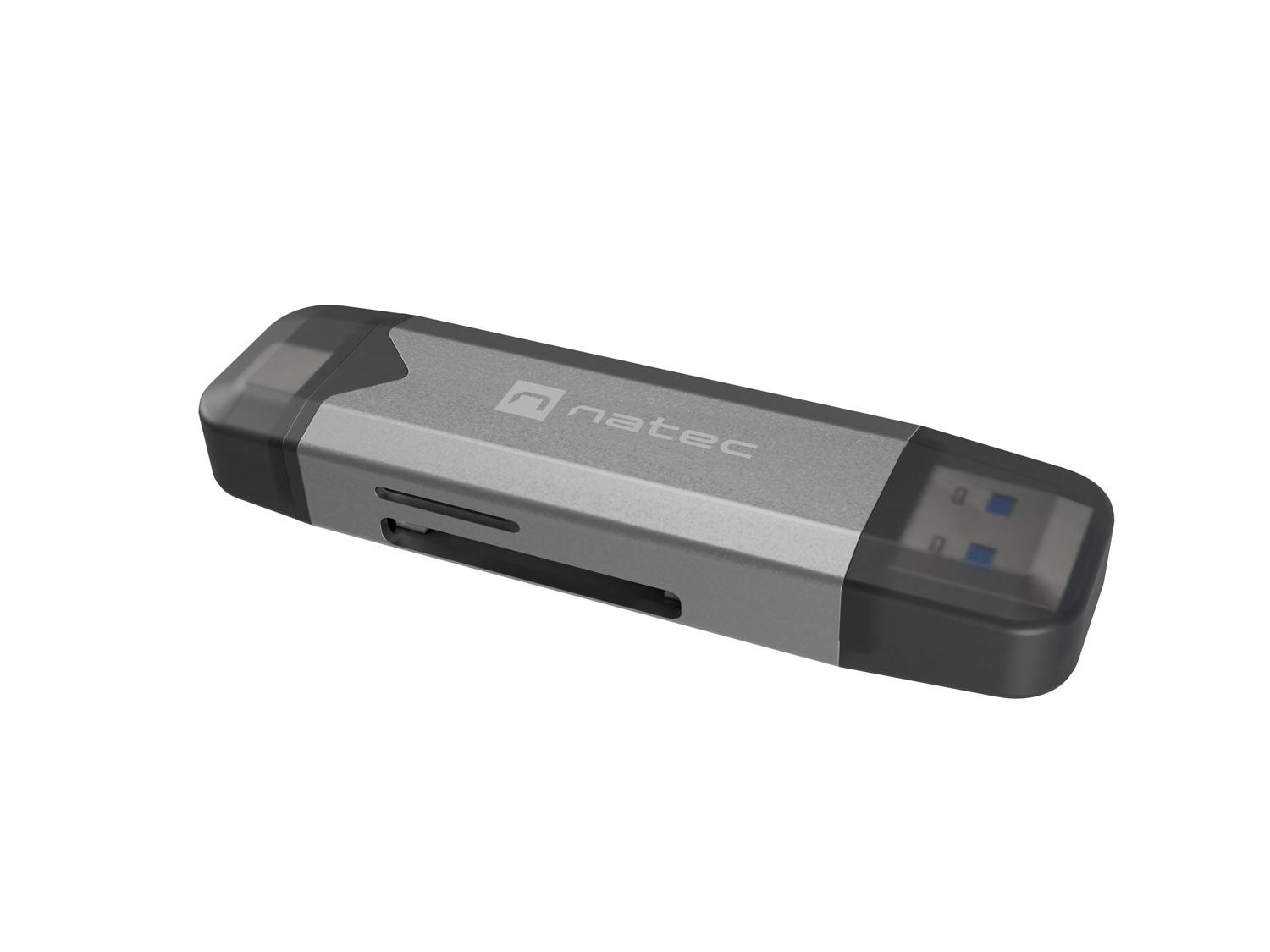 Čitač kartica Natec SCARAB 3 USB-A + USB-C 3.1 GEN 1/microSD/microSDHC/microSDXC/SD/SDHC/SDXC/T-Flash