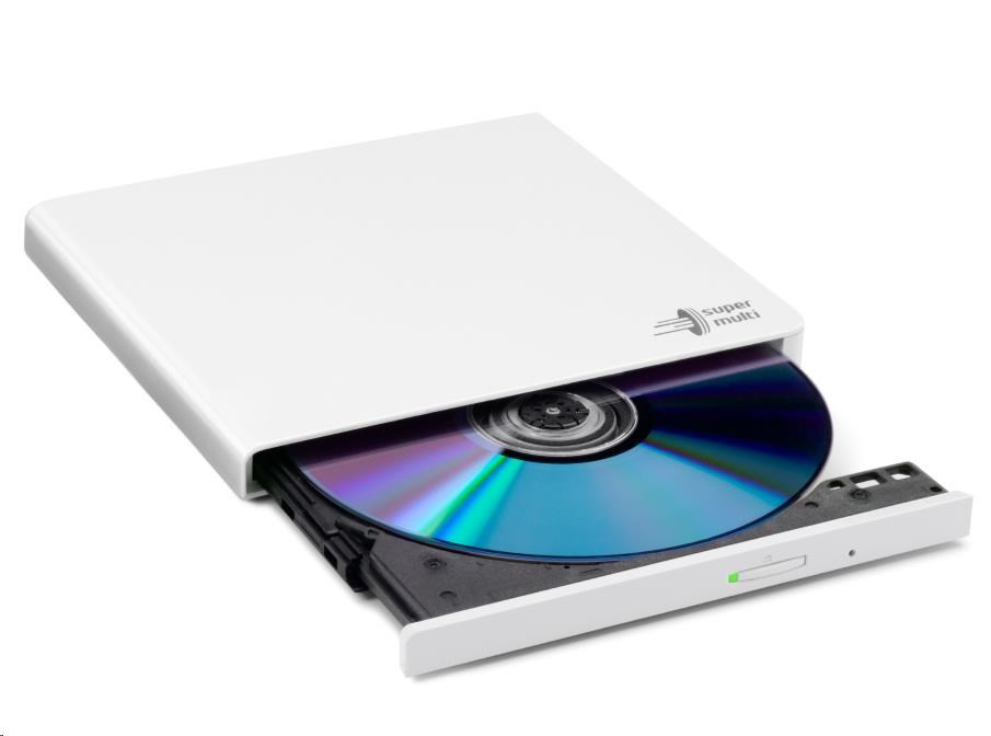 HITACHI LG - eksterni pogon DVD-W/CD-RW/DVD±R/±RW/RAM GP57EW40, Slim, bijeli, kutija+SW - Rabljen