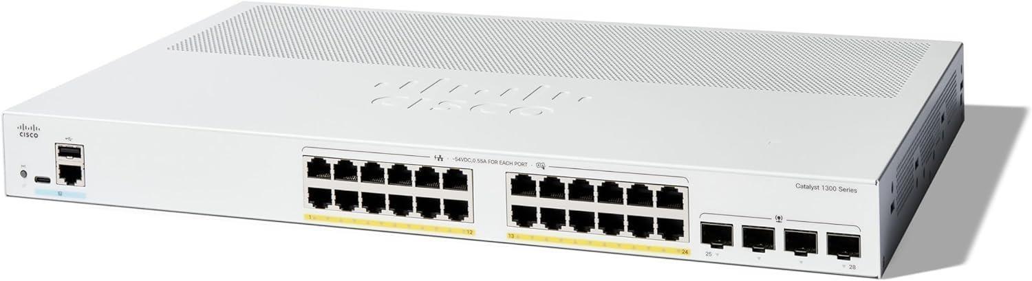 Cisco Catalyst preklopnik C1300-24FP-4G (24xGbE, 4xSFP, 24xPoE+, 375W) - OSVJEŽENJE