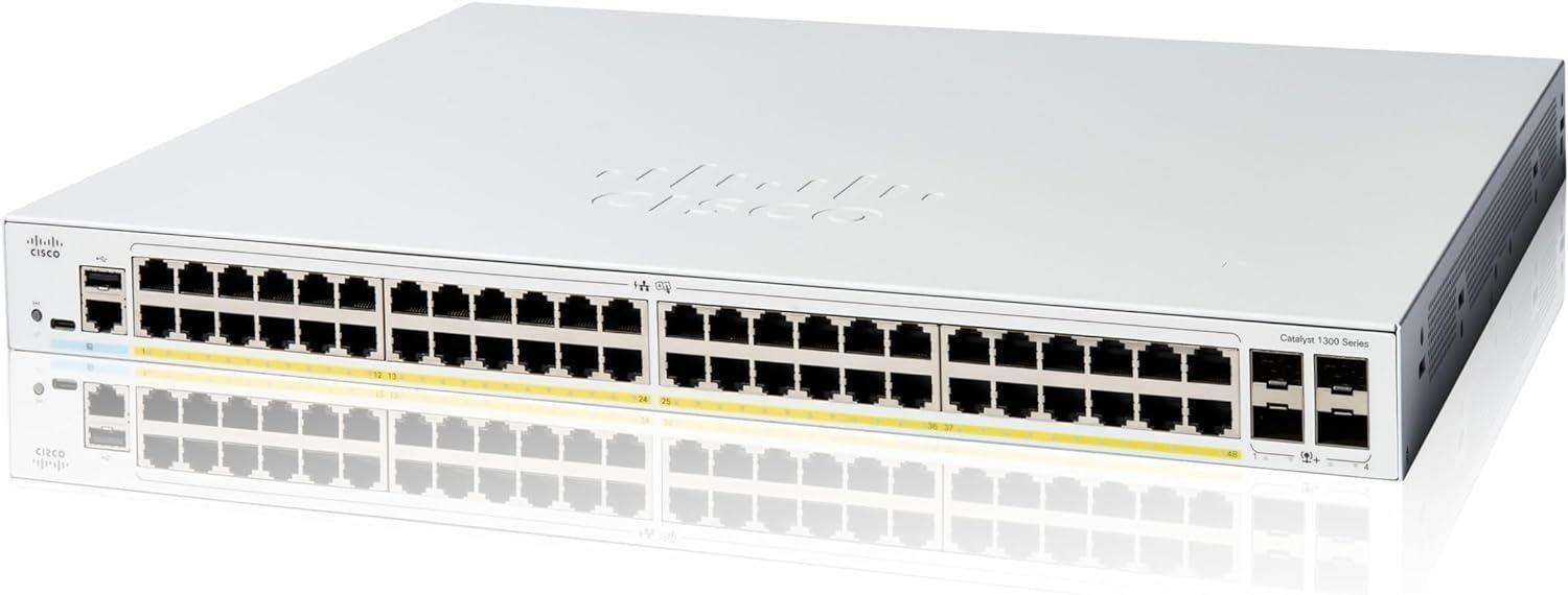 Cisco Catalyst preklopnik C1300-48P-4G (48xGbE, 4xSFP, 48xPoE+, 375W) - OSVJEŽENJE