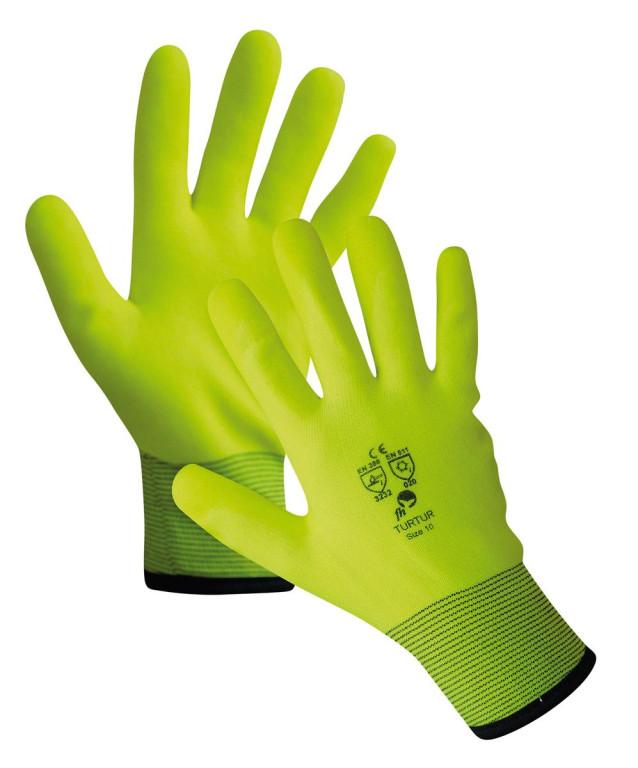 TURTUR zimske rukavice umočene u PVC žutu boju 8