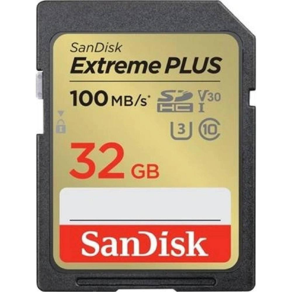 SanDisk SDHC kartica 32 GB Extreme PLUS (100 MB/s klasa 10, UHS-I U3 V30)