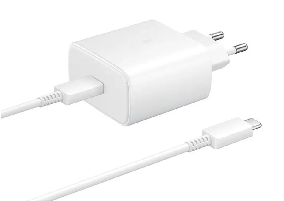 Samsung putni punjač EP-TA845XWE, Quickcharge 45W, USB-C, bijeli